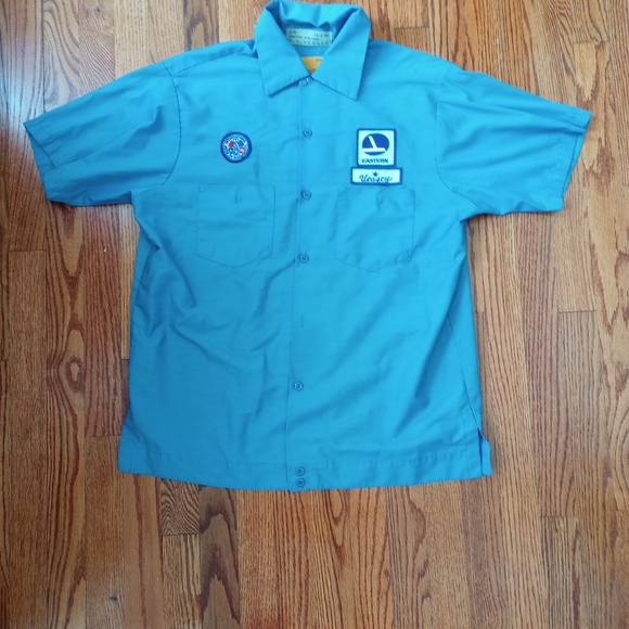 ✈️ Eastern Airlines Vintage Mechanic Uniform Shirt Small - Picture 2 of 15